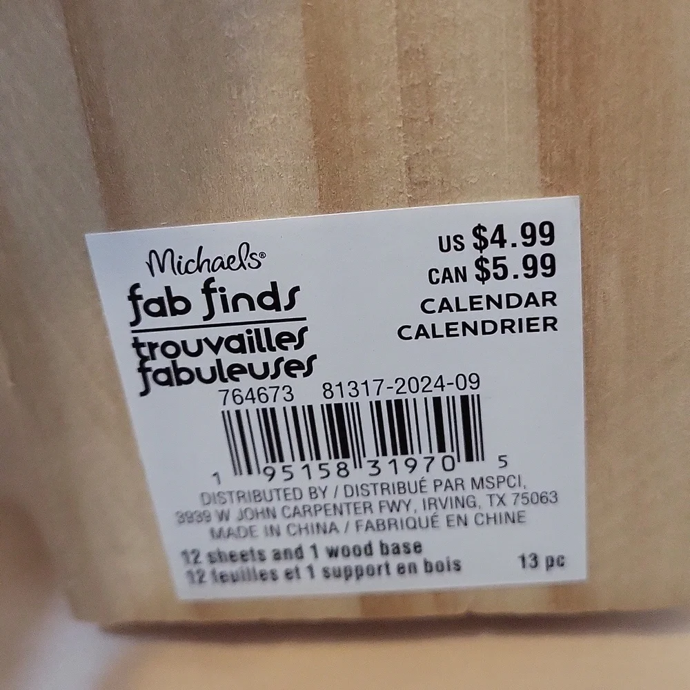 5 2025 Calendars With Wood Base